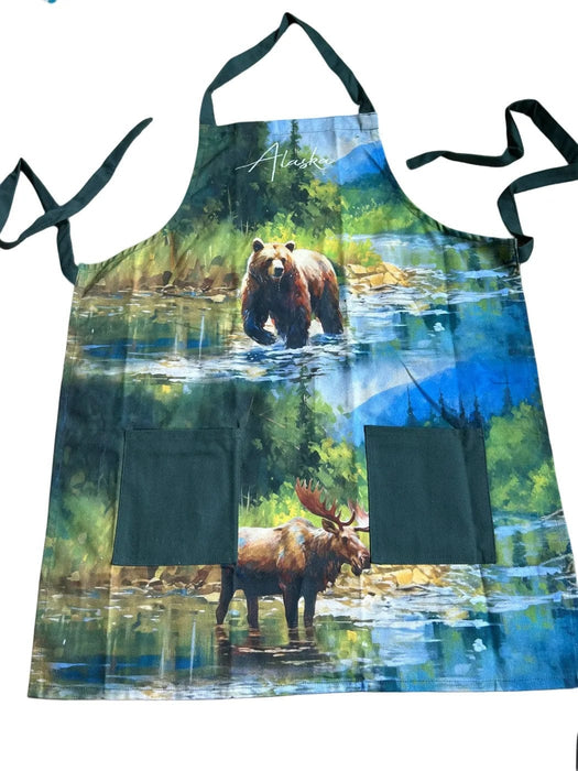 Wild Impression Moose and Bear, Apron Kitchen/ Apron