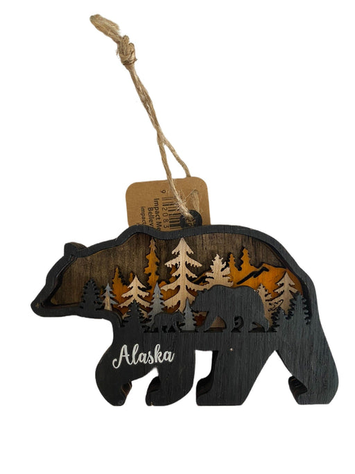 Wood Bear Cut out, Ornament COLLECTIBLES / ORNAMENTS