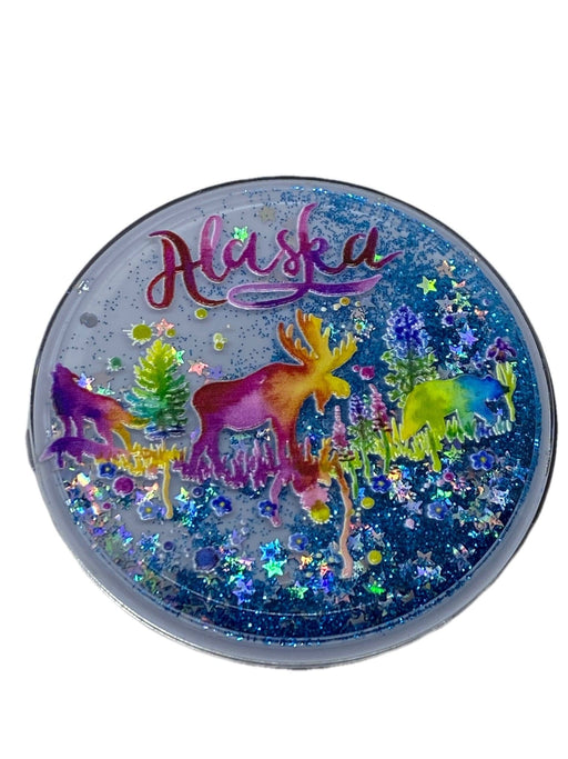 AK Animal, Watercolor Drip Glitter Magnet COLLECTIBLES / MAGNETS