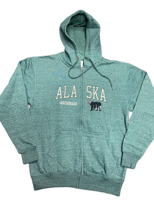 KUHL Alaska Hoodie Sweatshirt Jacket Full Zip Heather Gray Tan Women XL  Fleece