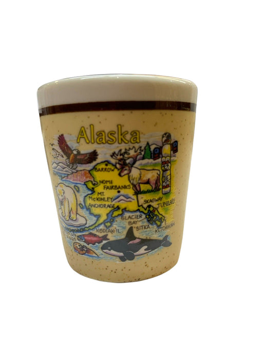 Alaska Map Ceramic Shot Glass KITCHEN / SHOT GLASSES