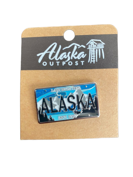 Alaska Northern Lights, License Plate Pin COLLECTIBLES / PINS