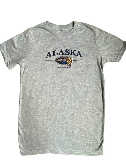 Anchorage Oval Moose Scene, Adult T-shirt SOFT GOODS / T-SHIRT