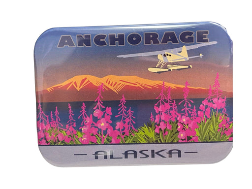 Anchorage Plane over Fireweed, Magnet COLLECTIBLES / MAGNETS