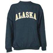 Applique Crewneck  Sweatshirt - Navy 3XL-5XL - Polar Bear Gifts
