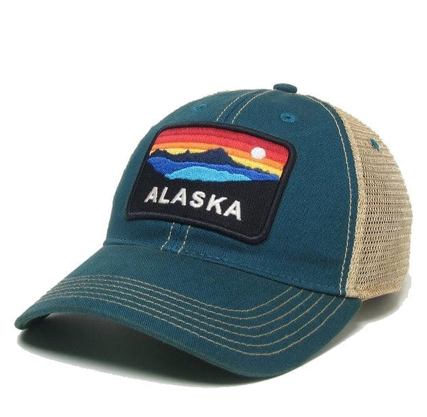 Baseball Hat Alaska Horizon Trucker Marine Blue — Polar Bear Gifts