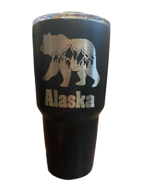 Bear Mountain, Solid Black Travel Cup Travel/Bottles and Cups