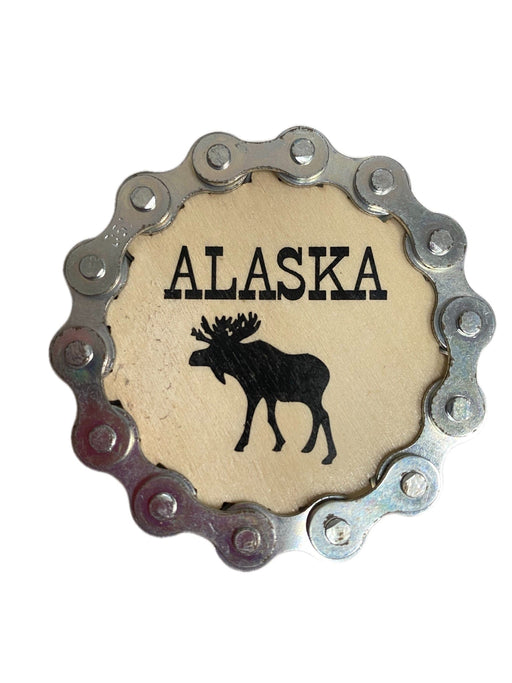Bike Chain w/ Wood, Magnet COLLECTIBLES / MAGNETS