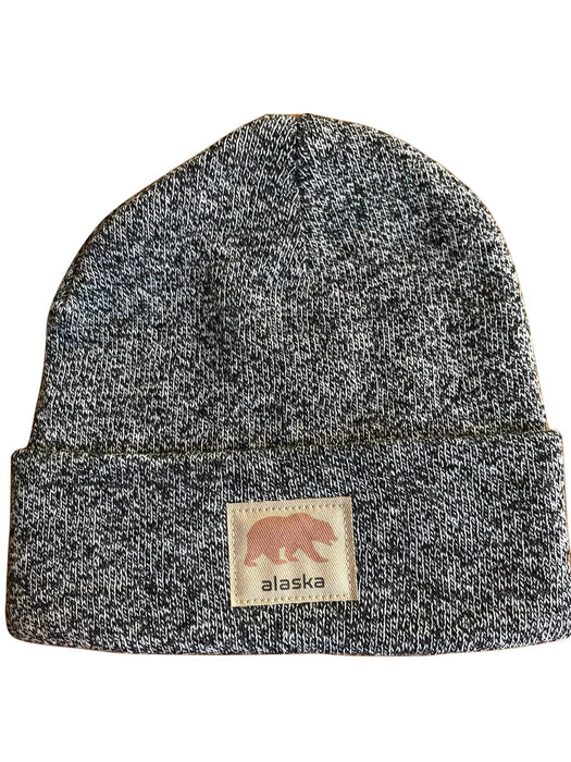 Black Marled, Grizzly Patch, Winter Hat WEARABLES / WINTER HATS