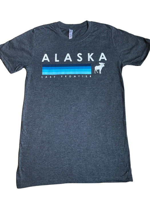 Color Stripe Moose Icon, Adult T-shirt SOFT GOODS / T-SHIRT