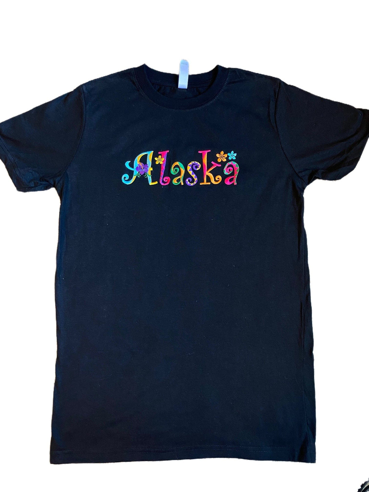 Funky Floral Embroidered, T-shirt — Polar Bear Gifts