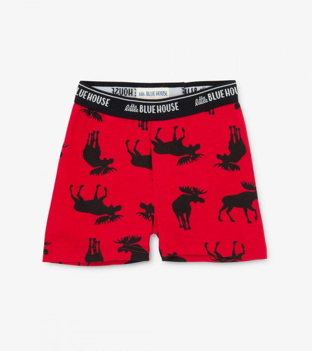 Moose On Red Boy's Boxers SOFT GOODS / KIDS