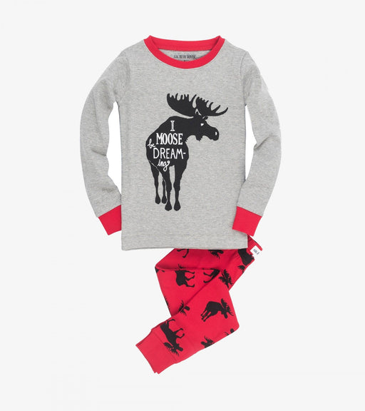 Moose on Red Kids Appliquí© Pajama Set SOFT GOODS / KIDS