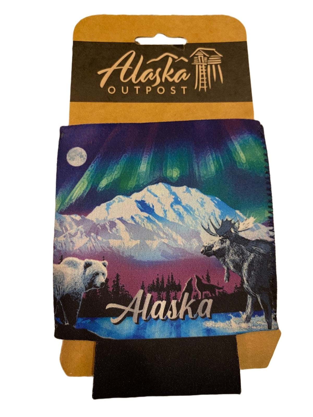 Northern lights, Alaska Koozie — Polar Bear Gifts