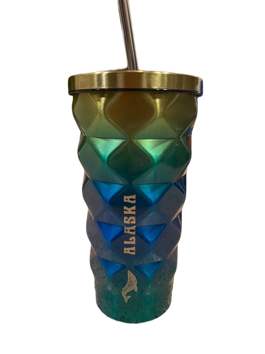 Ombre Metal Cup, with Whale Travel/Bottles and Cups