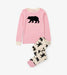 Pink Bearly Sleeping Kids Appliquí© Pajama Set SOFT GOODS / KIDS