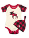 Plaid Moose Baby Bodysuit & Hat SOFT GOODS / KIDS
