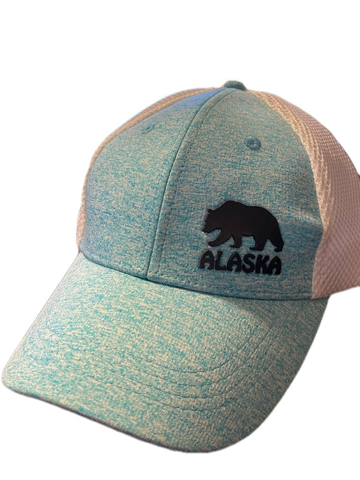 Rubber Bear, Aqua White Trucker Hat WEARABLES / BASEBALL HATS