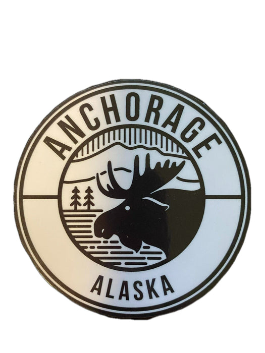 Simple White Moose Head Sticker COLLECTIBLES / STICKERS