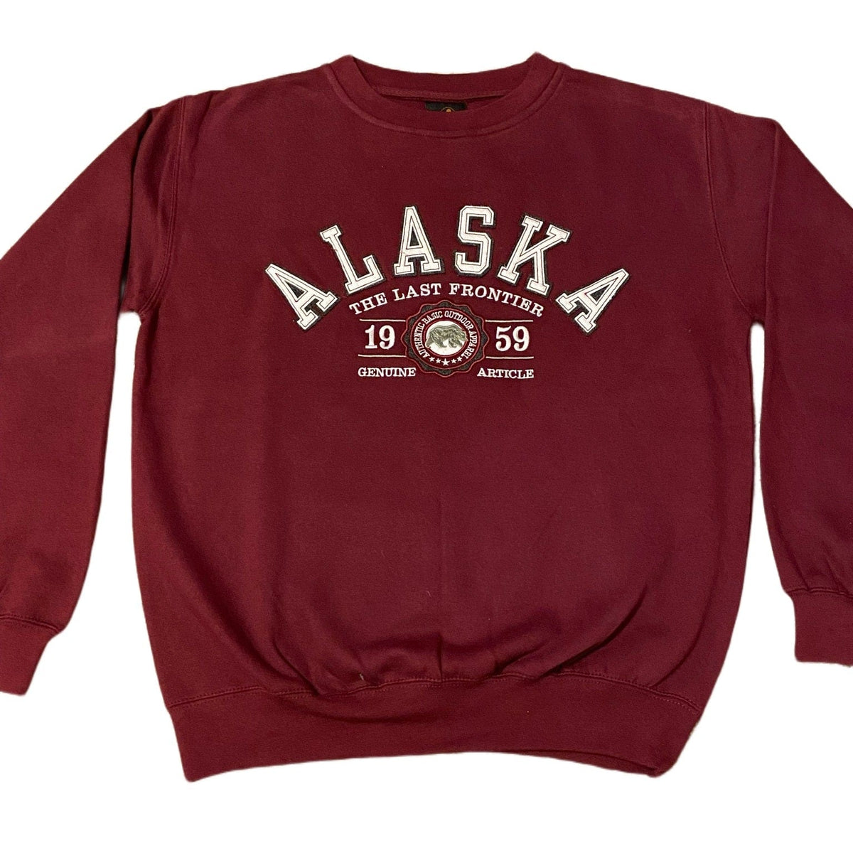 Tweed Grizzly Alaska, Crew Neck Sweatshirt — Polar Bear Gifts