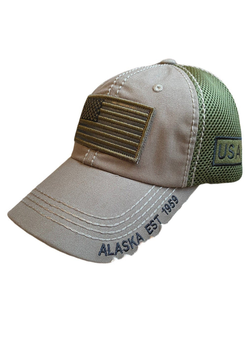 USA Flag, Alaska 1959, Trucker Hat WEARABLES / BASEBALL HATS
