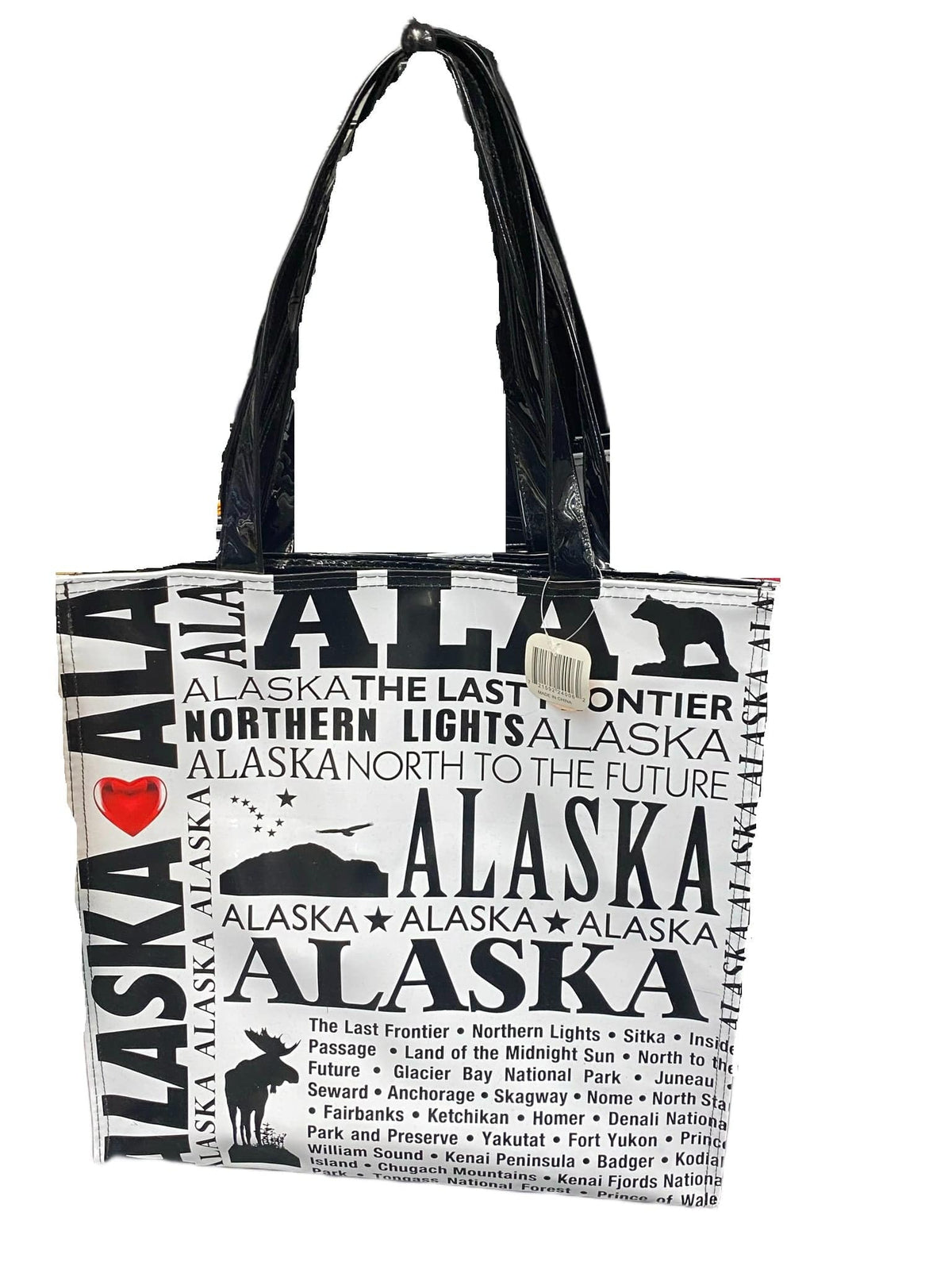 Vinyl Black and White Alaska Bag — Polar Bear Gifts