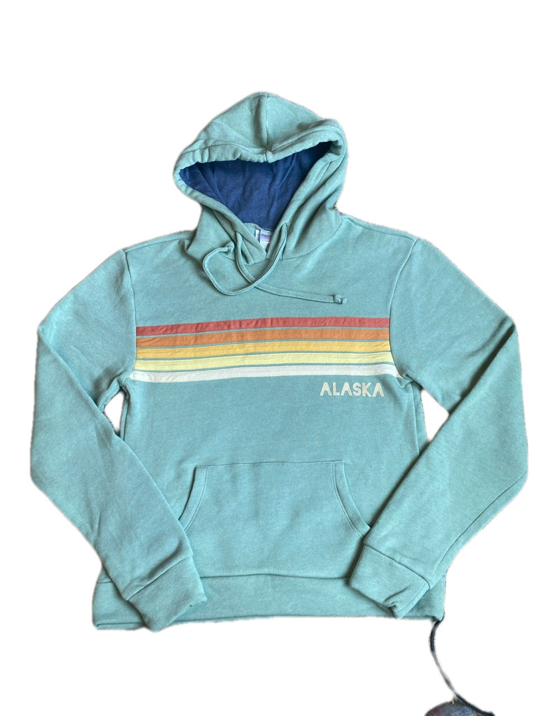 Alaska Stripe Mountain, Youth Hoodie — Polar Bear Gifts